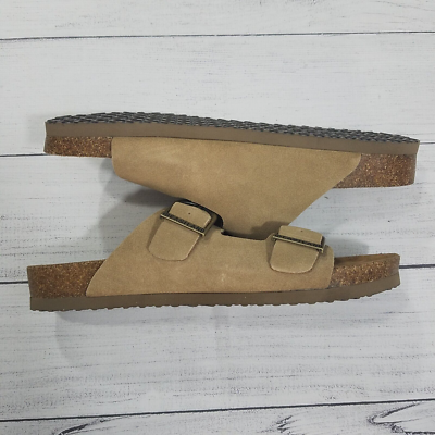 Eastland Cambridge Leather Slide Sandals Mens Size 12 Khaki Suede Eastland Cambridge Leather Slide Sandals Mens Size 12 Khaki  main image 2