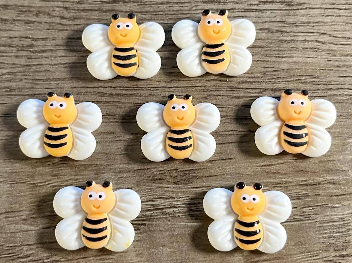 7pc Ladybugs Bees Shoe Charms for Crocs or Shoe Laces