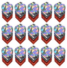 5 Sets Harrows Dimplex Slim Dart Flights - Ships Tracking - 3D Red