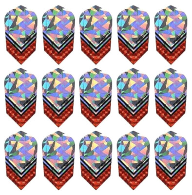 5 Sets Harrows Dimplex Slim Dart Flights - Ships Tracking - 3D Red