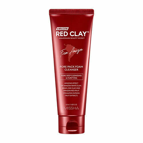 MISSHA Amazon Red Clay™ Pore Pack Foam Cleanser 120ml ⭐Tracking⭐ - Picture 1 of 1