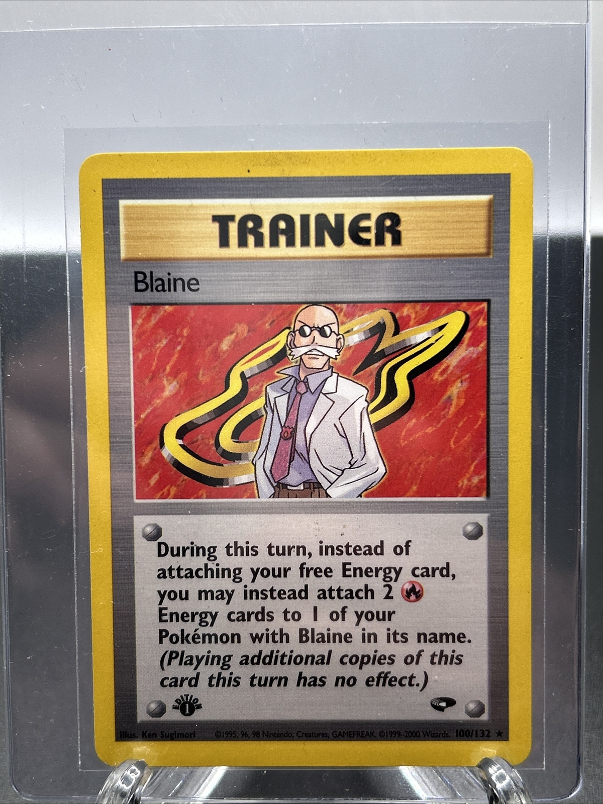 Pokémon CLEAN NM/MT TCG Blaine Gym Challenge 100/132 Regular 1st Edition Rare