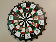 Bottle Cap-Shaped 14  Game Board with 10 Magnetic Bottle Cap Darts by Wembley