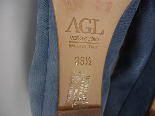 NEW AGL ATTILIO GIUSTI LEOMBRUNI NUBUCK LEATHER CAP TOE PUMP SHOES WOMEN'S 38.5 - Picture 9 of 10