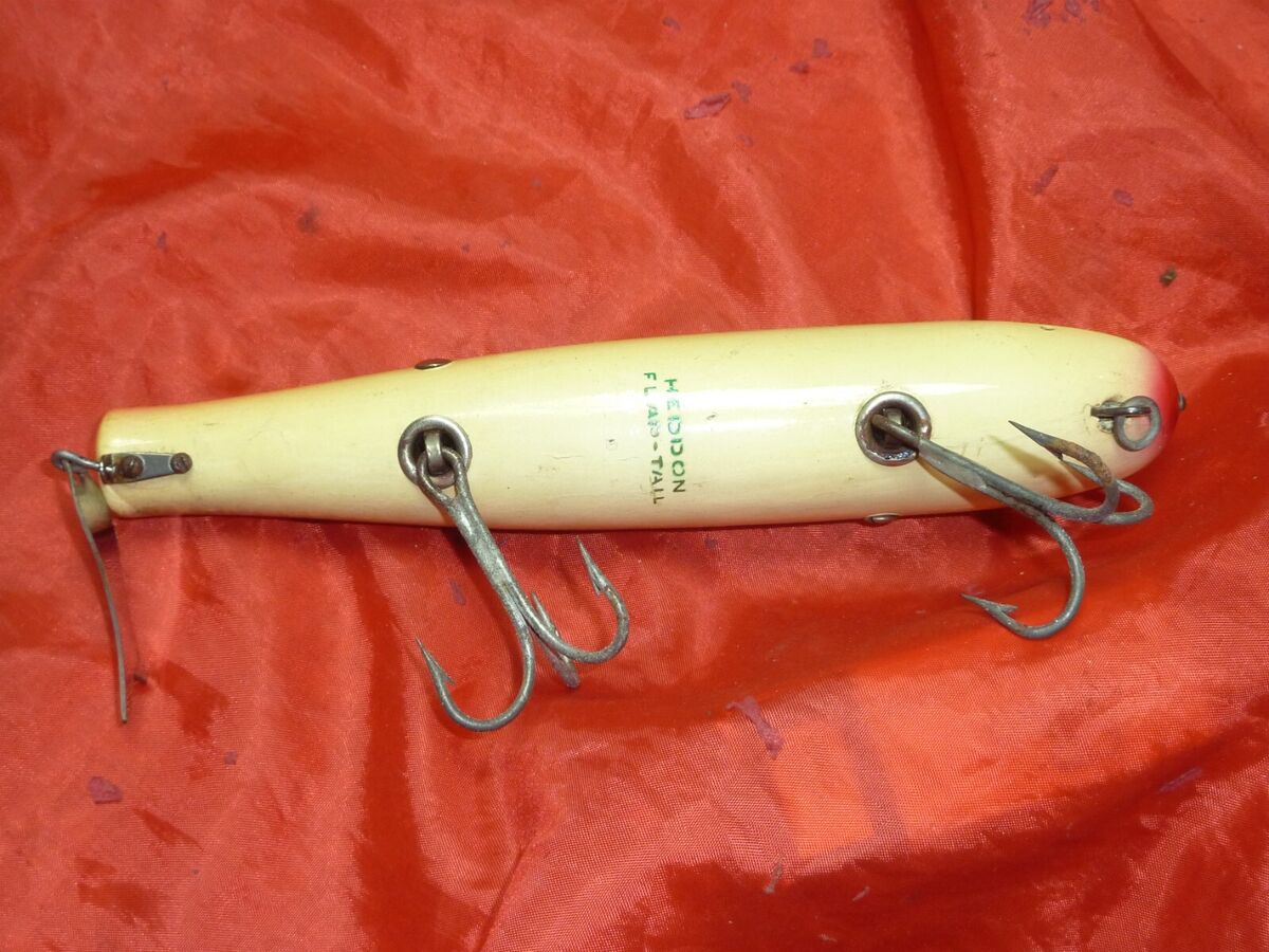 Vintage Heddon Flap Tail Wooden Musky Lure Clean 7 Vintage Heddon Flap Tail Wooden Musky Lure Clean 7