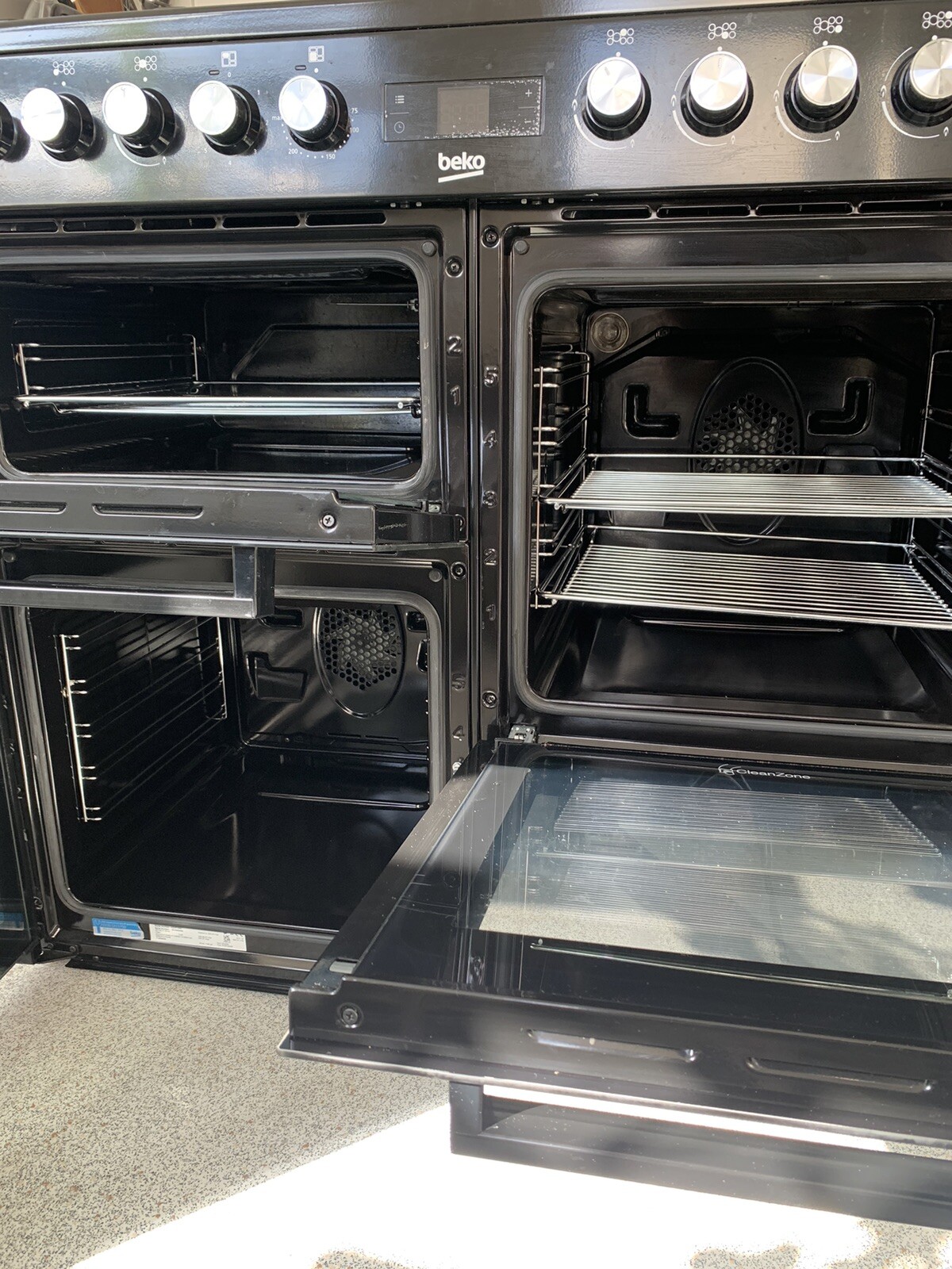 *USED* Beko KDVF100K 100cm Dual Fuel Range Cooker Black A/A Rated eBay