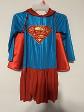 Girls Size Large Supergirl DC Comics Hooded Dress with Cape Costume