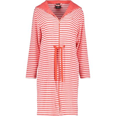 Cawö Damen Bademantel mit Reißverschluss Rot 834 26
