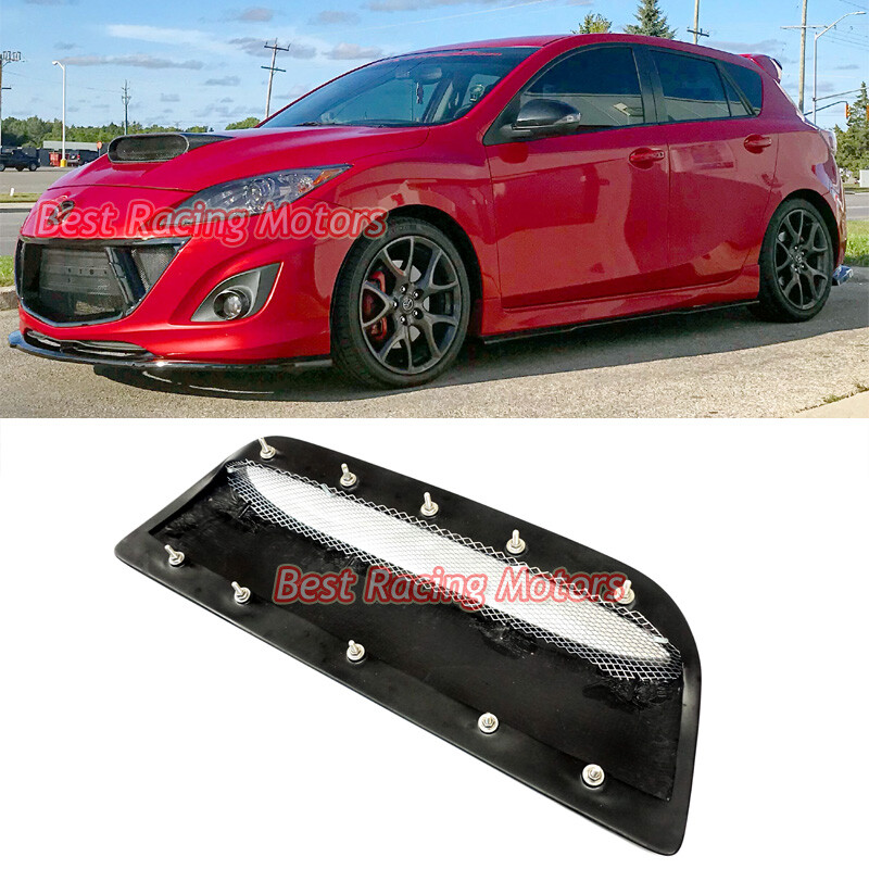 For 20102013 Mazda MazdaSpeed 3 (Hatchback) Raised Hood Scoop (Carbon