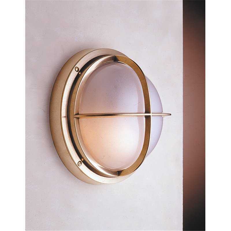 Applique Esterno Ottone 19,3 cm Linea Nautica Sferica - Made in Italy