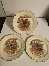 Homer Laughlin Colonial Kitchen Liberty Virginia Rose  3 Dinner Plates 9 In