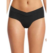 No Boundaries Women's Micro Crossover Hipster Panties Size MEDIUM Solid Black