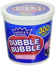 America's Original Bubble Gum 47.6 Ounce Value Tub 300 Individually Wrapped P...