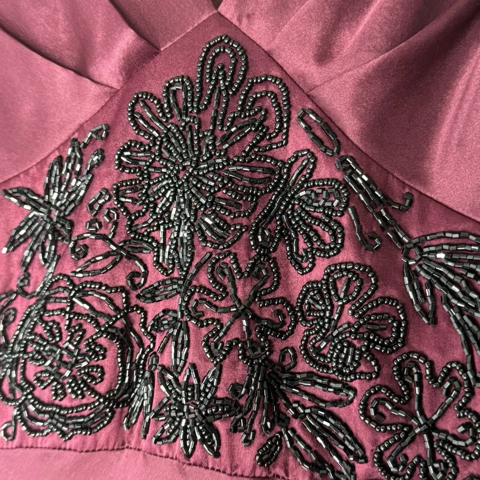 Vintage Donna Rocco 100% Silk Evening Holiday Party Dress Midi Sz 8 90s Y2K - Image 3 of 4