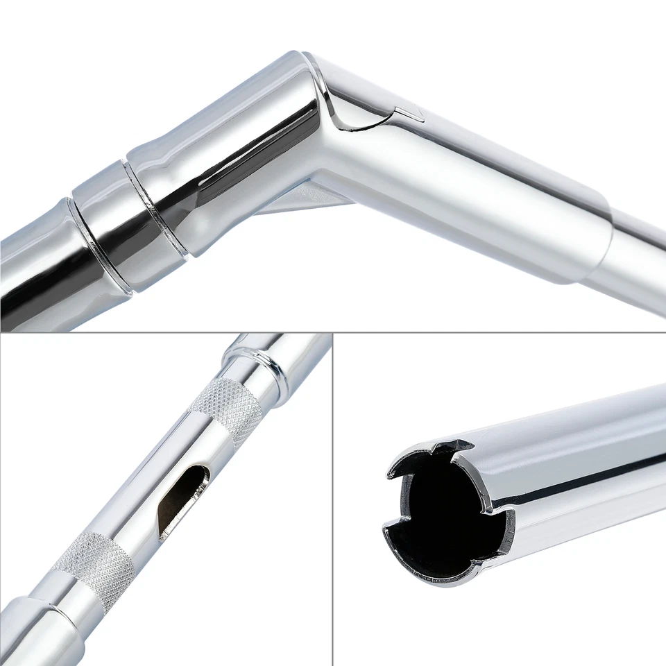 Manillar cromado de 12" de elevación ajustable Ape apto para Harley Sportster Softail Dyna Foto 4 de 4