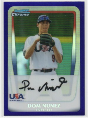 Dom Nunez 2011 Bowman Chrome Draft Prospects Purple Refractors #BDPP102 Team USA