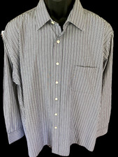 Chaps Men's XXL 18-18 1/2 34/35 Dress Shirt Pin Striped Long Sleeve