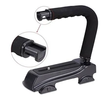 Action Stabilizing Wheel-Style Mini Video Handle Grip Bracket Rig f DSLR Cameras