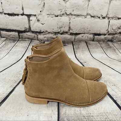 Matisse x Ascot Boots Womens Size 7.5 Tan Friday Payton Western Back Zip Ankle