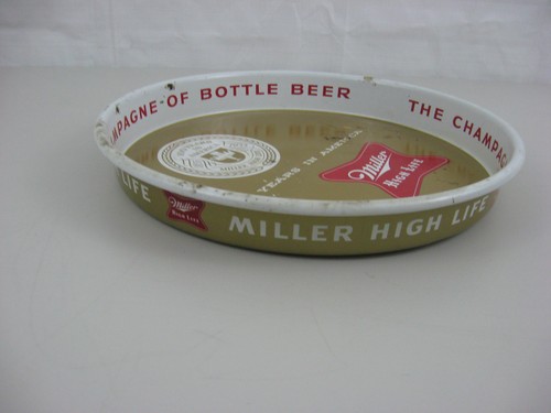Vintage 1955 Miller High Life Beer -Metal Serving Tray -100 Year Anniversary - Picture 7 of 9