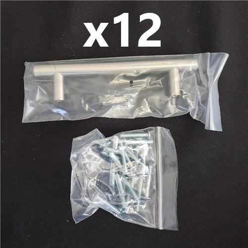 = Brainerd Bar Pull 12-Pack 3-3/4" CTC Satin Nickel Cylindrical P01012W-SN-B NEW - Afbeelding 1 van 5