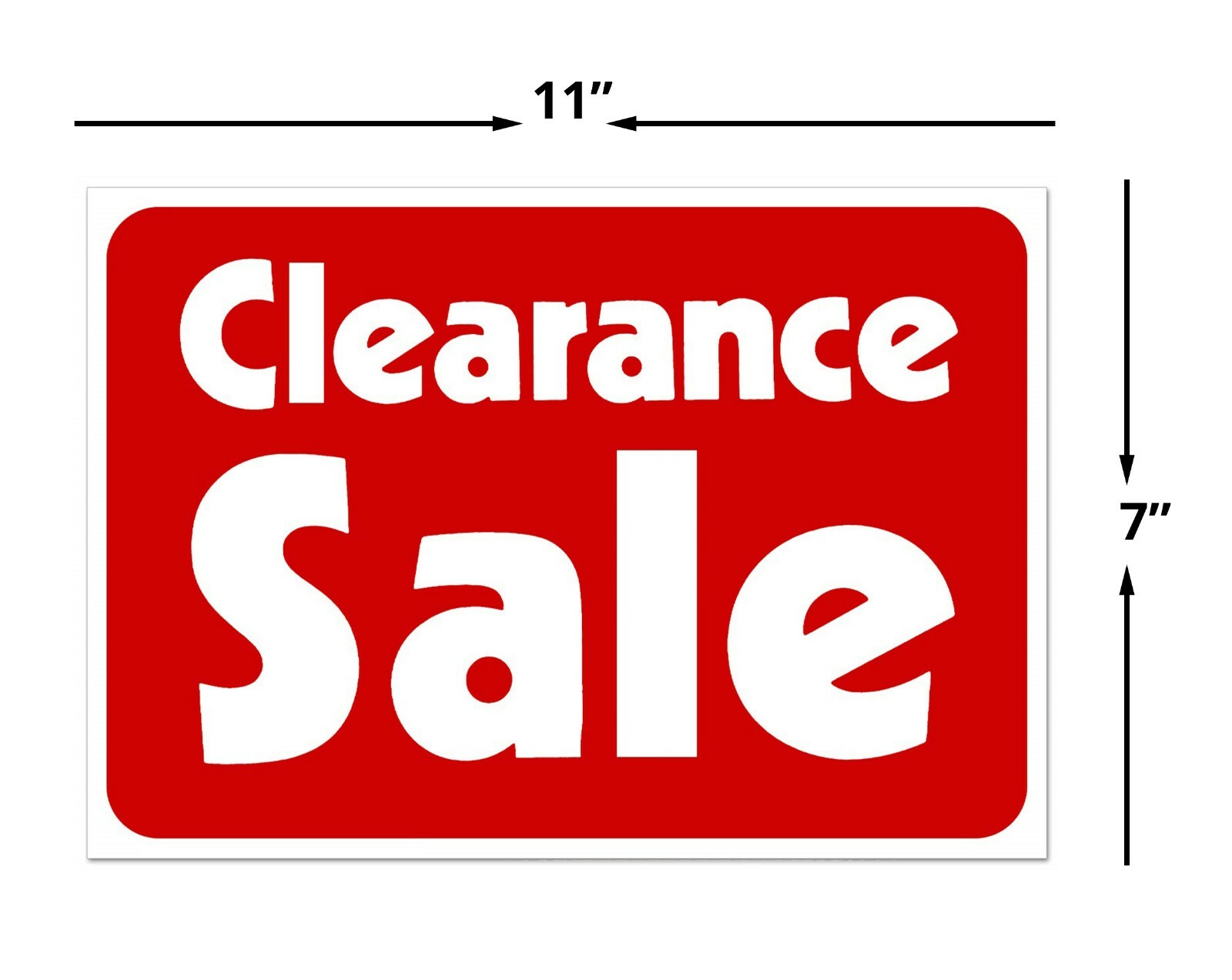 Clearance Sale Business Sign Store Discount Promotions Message Signs 7 x 11