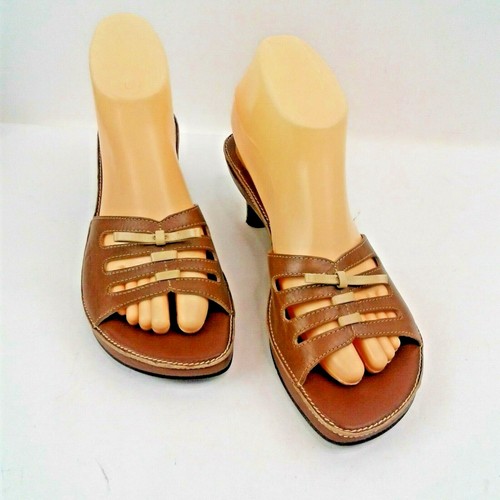 Nurture Womens Brown Platform Sandals With 2.25" Kitten Heels Size 8.5M - 第 3/8 張圖片