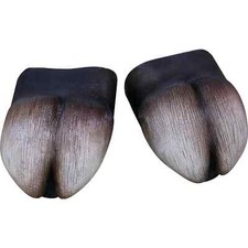 Ghoulish Productions Hooves Cover Adult Black Latex Feets Halloween ACC