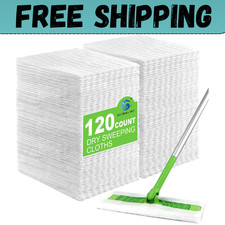 Dry Sweeping Cloths Pads Compatible with Swiffer Sweeper- Disposable Duster Refi