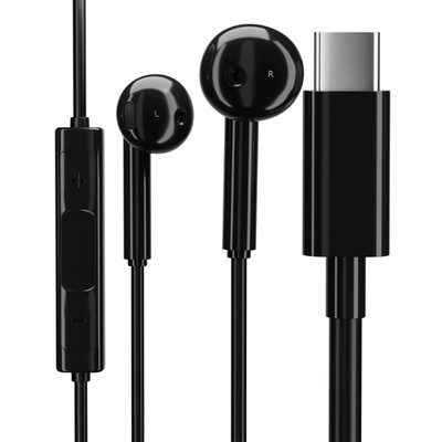 Für Samsung Galaxy S25 S25 Ultra Kopfhörer USB Typ-C Stereo Ohrhörer - SCHWARZ