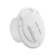 RV 4 1/4-inch Round Electrical Cable Hatch for 30 Amp Cords () 4 1/4-Inch White