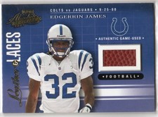 2001 Absolute Memorabilia Leather and Laces #LL40 Edgerrin James 095/250