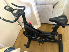 Dripex X Upright Magnetic Exercise Bike with LCD Display, Black/Blue