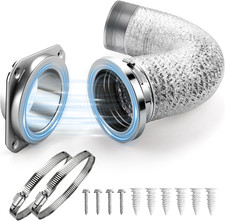 Magnetic Dryer Vent Coupling with 3.3Ft Duct and Airtight Seal Kit