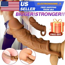Reusable Thick Penis Extender Sleeve Extension Big Male Girth-Enhancer Enlarger