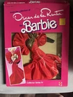 Vintage Barbie Oscar De La Renta Fashions Red Gold Gown Series VI #9258