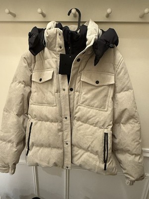Moose Knuckles Souris Corduroy Down Jacket Beige Cream XL New With Tags