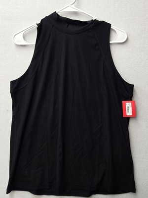 SPANX BLACK ACTIVATE HIGHNECK WORKOUT TANK IN MED NWT