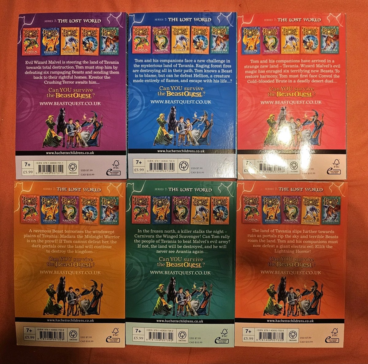 Beast Quest Series 7 Collection Pack Set The Lost World 6 Books 37