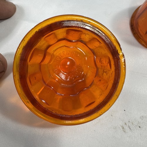 2 Vintage Arrow 99 Amber Glass Clearance Light Covers Truck Cab - Picture 4 of 9