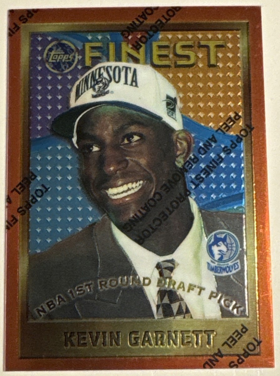 Kevin Garnett 1995-96 Topps Finest Rookie #115 w/ Coating 