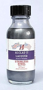 ALC-115 Alclad II 1 Ounce Bottle Stainless Steel Lacquer, Pack Of 1