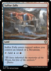 Sulfur Falls #333 Commander: Bloomburrow Rare Land MTG