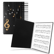 120Pages Sheet Music Folder A4, Spiral Binder Music File Folder, 8.5x11 inch ...
