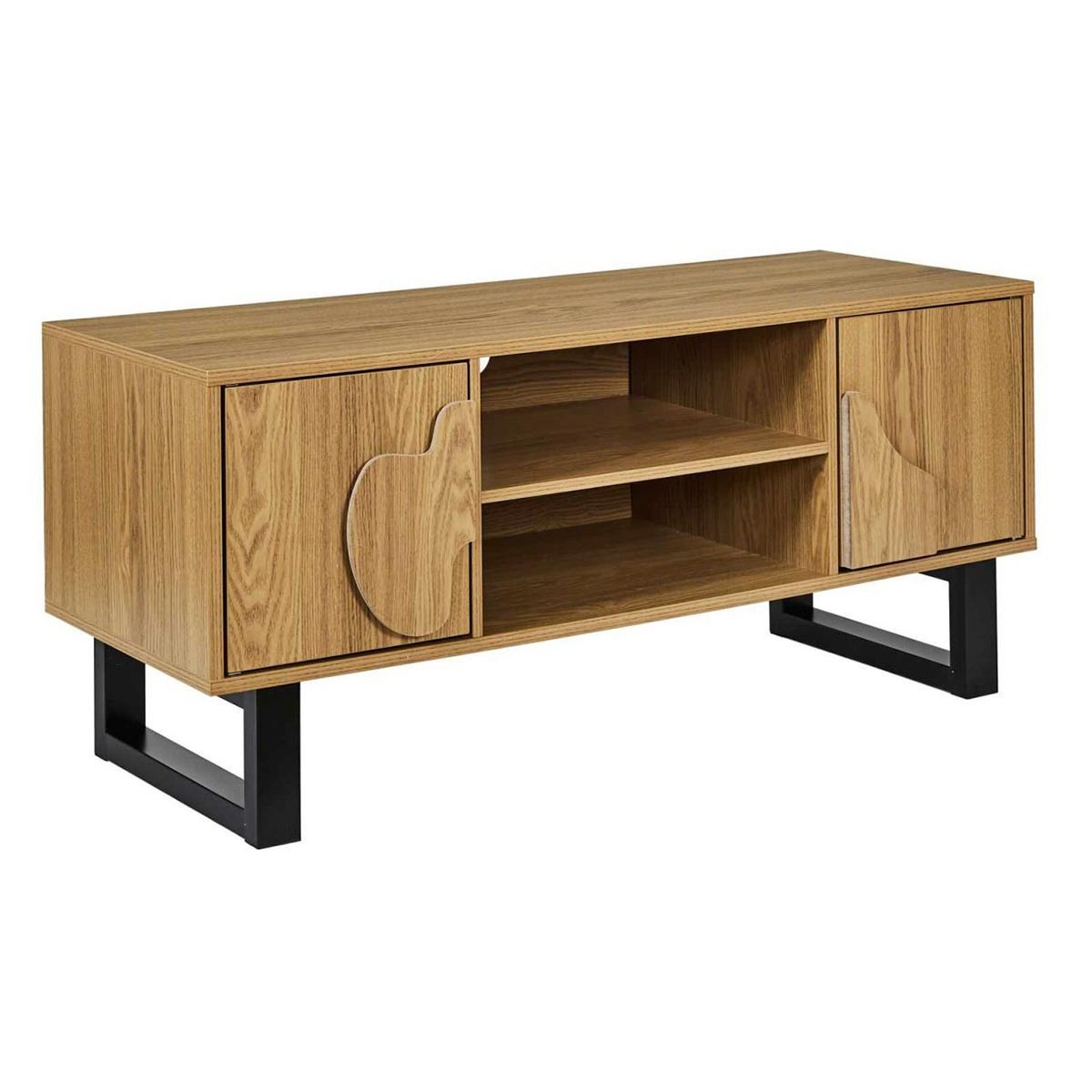 Meuble TV marron 2 portes Calypso pour créer une ambiance cinéma cocooning