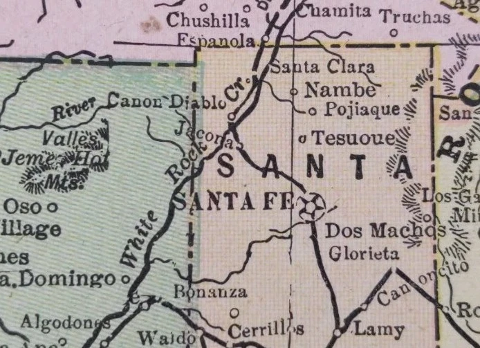 Mapa de colección 1900 NUEVO MÉXICO 11"x14" ~ Antiguo Antiguo Original ROSWELL SANTA FE TAOS Foto 2 de 4