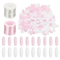 24Mm SicherheitsverschlüSse Mit 20M Nylonband, 60Er-Set FüR Diy, Pink/Weiß