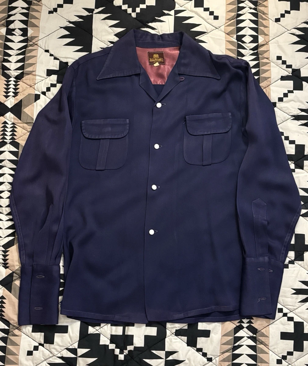 Gabardine Blue 1950s Vintage Casual Shirts for Men for sale | eBay