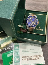 Rolex Submariner Date Bluesy Steel & Yellow Gold Blue Dial 40mm 16803 Full Set