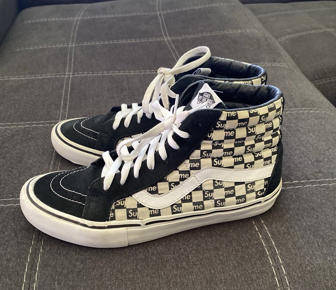 Supreme X Vans Authentic Pro Checkered Size 10.5 | eBay